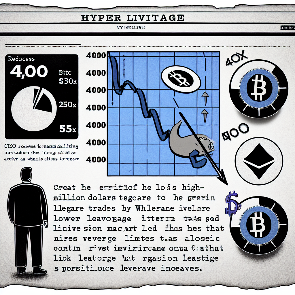 하이퍼리퀴드에서 고래 투자자의 고레버리지 거래로 인해 400만 달러의 손실 발생. 하이퍼리퀴드는 대응책으로 BTC와 ETH의 레버리지 한도를 각각 40배, 25배로 낮춤. 바이비트 CEO는 포지션 규모가 커질수록 레버리지를 낮추는 동적 리스크 제한 메커니즘을 제안.